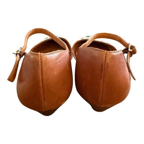 MADEWELL Beatrice Sz 8.5 Strap Animal Hair Brown Leather O’Dorsey Flats 87962 - Picture 4 of 8